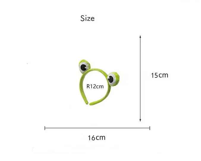 Korean Kawaii Frog Head Band Cute Makeup Plush Elastic Headband for Girls Headwear Kids Women Hair Accessories