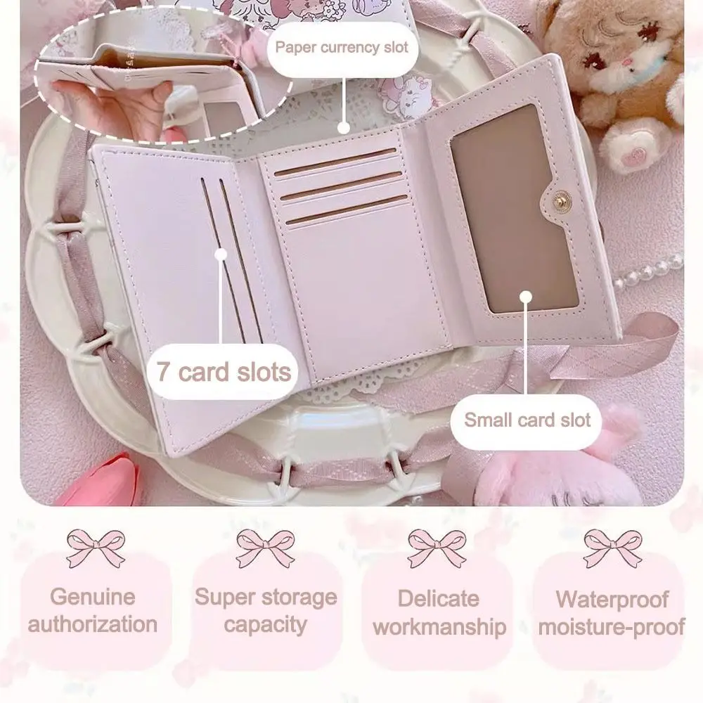 Fashion PU Leather Short Wallet Cartoon Mikko Money Bag Coin Purse Women Girl