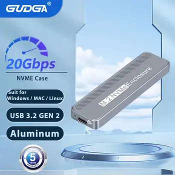 20 Gbit/s NVME-Gehäuse USB 3.2 GEN 2 Aluminiumlegierung für MAX 4 TB 2230/2242/2260/2280 NVME SSD M/B +M Key Windows MacBook