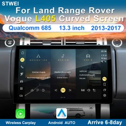 For Range Rover Vogue L405 2013-2017 Android 14 13.3-inch Car Radio Multimedia Video Playback GPS Navigation Stereo 4G Carplay