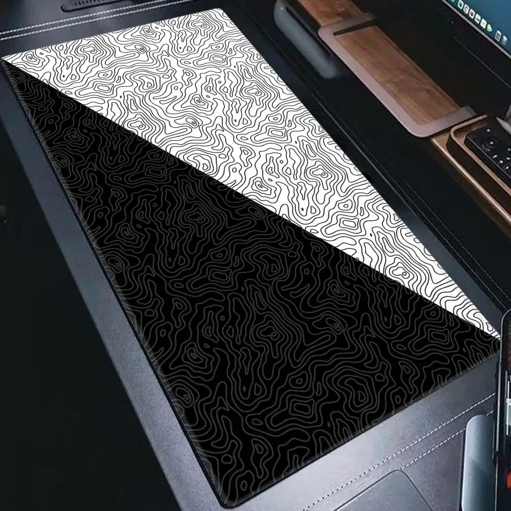 

Большой игровой коврик для мыши XXL Strata, Настольный коврик с жидкостью, нескользящий коврик для мыши, компьютерный коврик для клавиатуры, большой игровой коврик для мыши в полоску