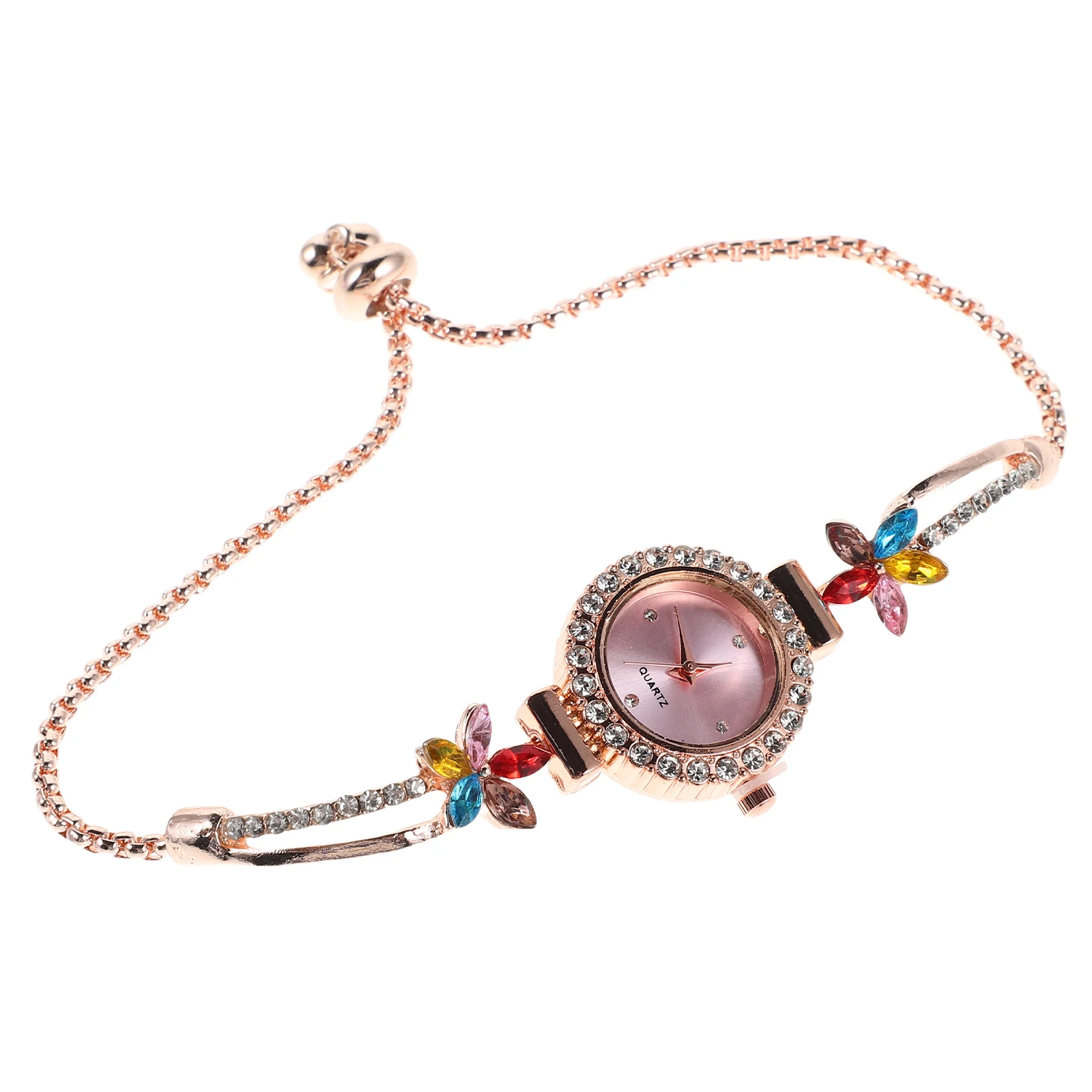 

Women's Diamond-set Watch Female Wristwatch Decorative Bracelet for Flower Quartz Crystal