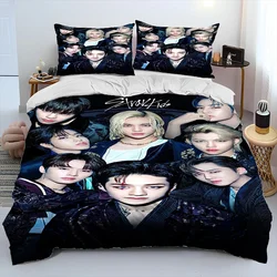 3D Stray Kids Kpop Singer Star Bedding Set,Duvet Cover Bed Set Quilt Cover Pillowcase,King Queen Twin Size Boys Girls Adults