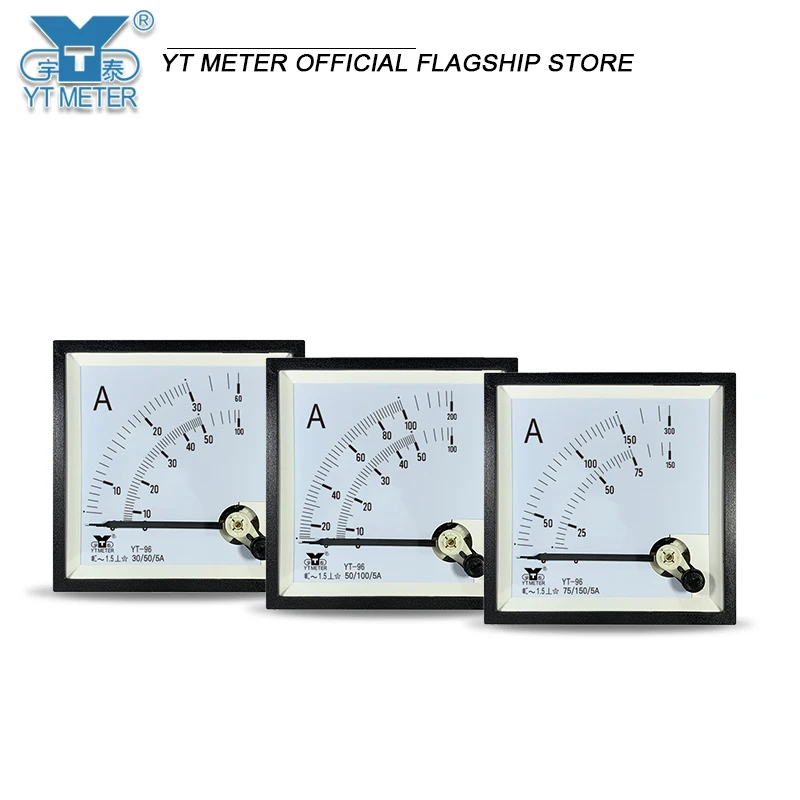 CP96 double-scale ammeter 30/50/75/100/200/400/5A AC double-range pointer meter dh96