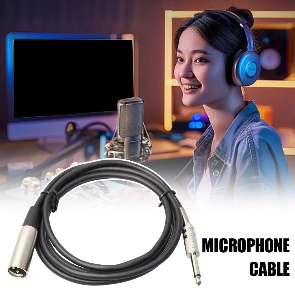 Microphone Cable Zinc Alloy Head Double Two Core 6.35 Cannon Microphone Cable Card Sound Connection Public I7A5