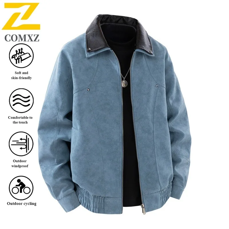 سترة EiAO كلاسيكية للزوجين من الجلد للرجال والنساء متعددة الوظائف معطف منفوخ مقاوم للرياح ومقاوم للماء على طراز البيسبول كبير الحجم #4