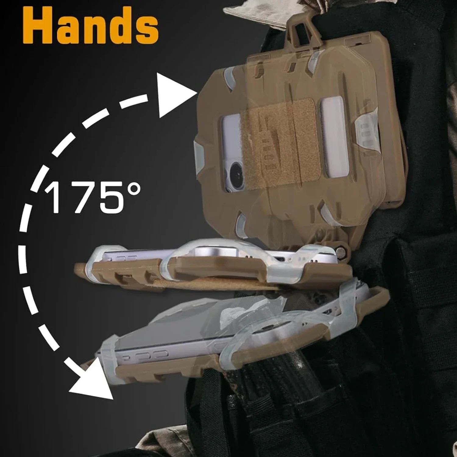 Tactical Gear Plate Carrier Vest Accessories Phone Chest Mount Holder  ,Quick Access Foldable navigation board holder