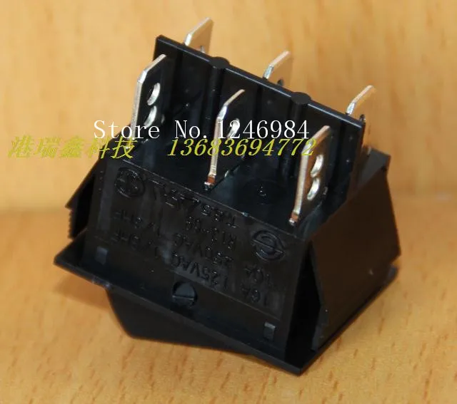 [SA]Power switch R13-69C R13-69 Taiwan New SCI Rocker six foot dual big black RED GREEN rocker switch 4P/6P--50pcs/lot