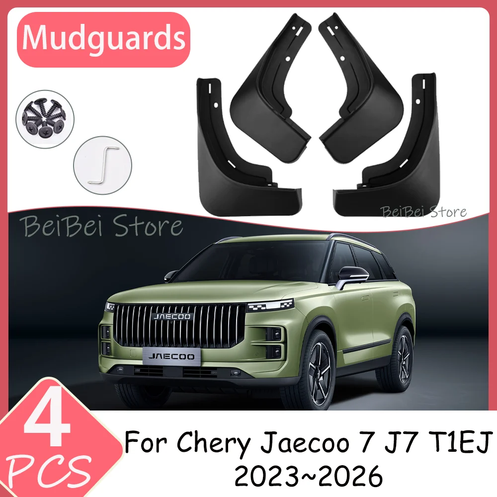 

For Chery Jaecoo 7 J7 T1EJ 2023~2026 2024 2025 4PCS Car Wheel Mudguard Flaps Mud Skin Cover Fenders Splash Protect Accessories
