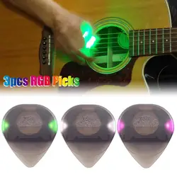 1PC Guitar Picks Pendant Acoustic Folk Guitar Plectrum Electric Guitar Picks LED Glowing Picks Musical Instrument Accessories