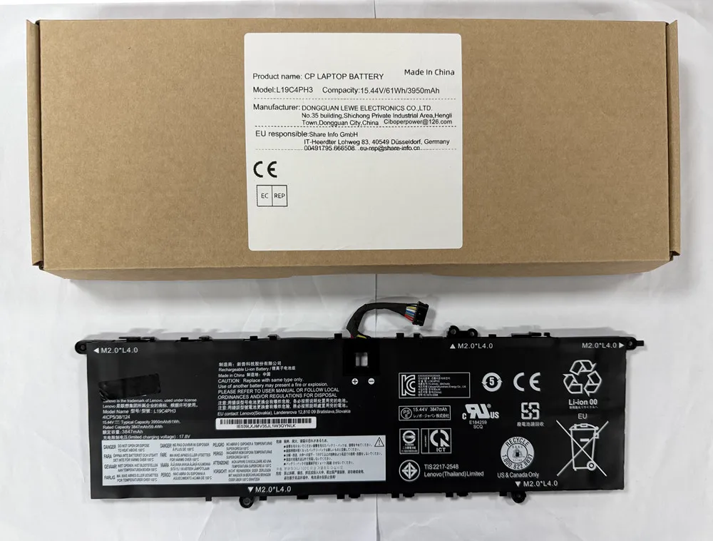 

L19C4PH3 L19M4PH3 L19D4PH3 Аккумулятор 15,44 В 61 Втч для pro 14ITL 14ACH 202114S 14SIHU 14SITL 14SACH 2021