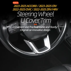 For Honda 22-25 11 th Gen CIVIC,23-25 ACCORD,23-25 CR-V,22-25 ZR-V,23-25 HR-V Steering wheel decorative sticker silvery