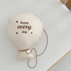 Newborn Baby Balloon Pillow Wall Hanging Ornaments Letters Infant Embroidered Decorative Pillow Baby Bedroom Decor Home Decor