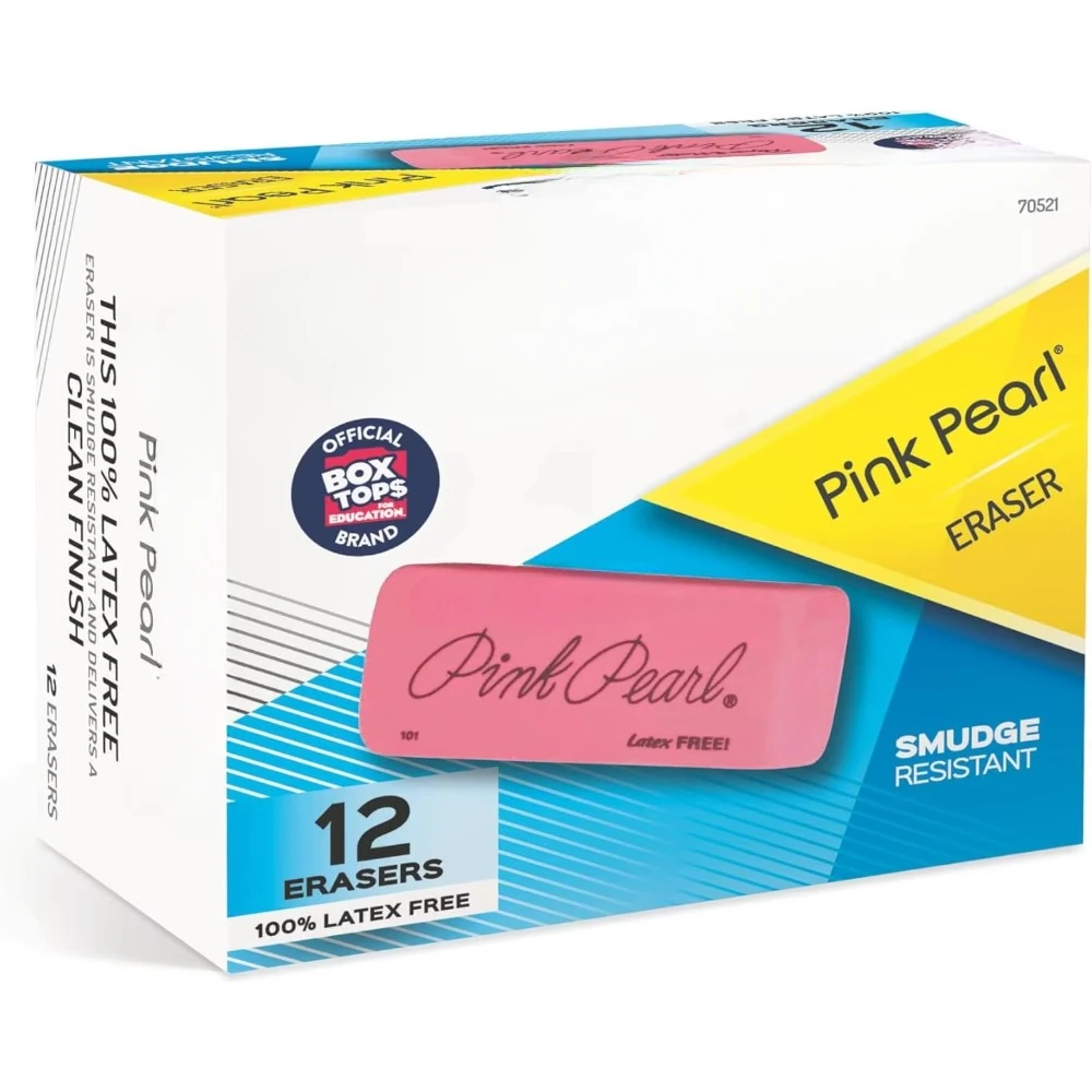 Pink Pearl Erasers, Large, Perfect for Students to Artists, Pack of 36 (432 Count Total)