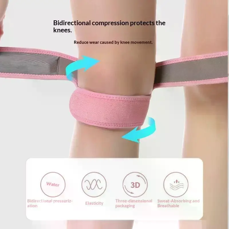 Adjustable Dual Strap Knee Patella Support Breathable Mesh Silicone Pad For Running Basketball Hiking Meniscus Protector