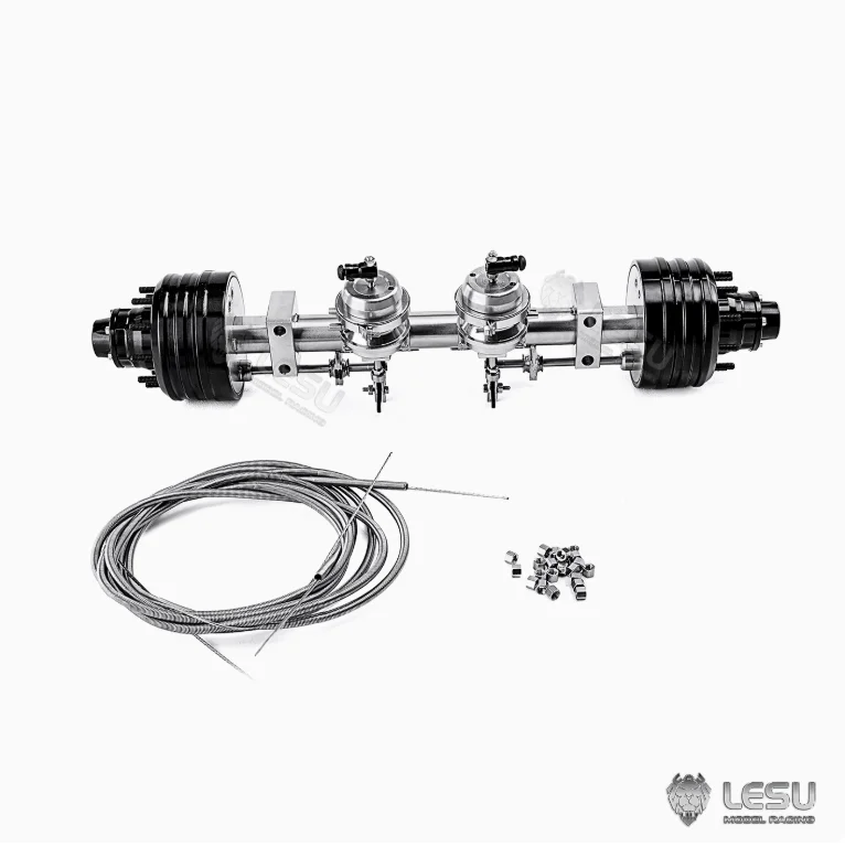 

LESU Drum Brake Power-off Metal Axle Q-9072-A for 1/14 RC Tractor Truck Dumper Lorry Model Vehicle DIY Upgrade Part