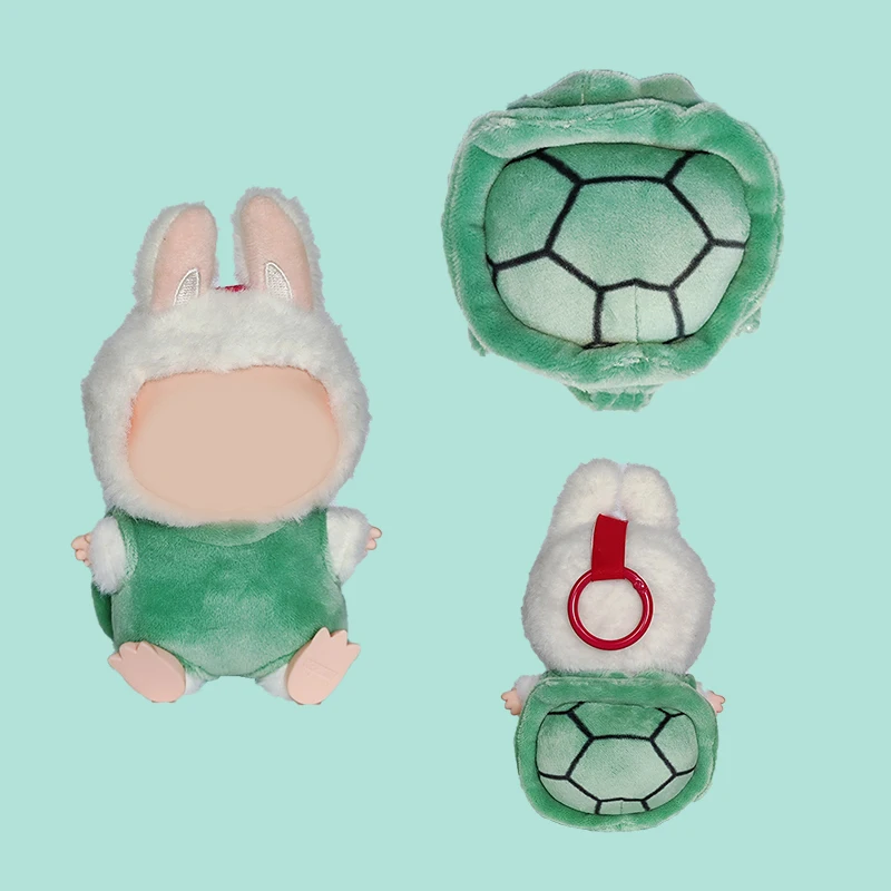 

17cm Labubu Doll Clothe Funny Turtle Clothes Plush Doll's Clothing Outfit Accessories DIY Birthday Toy Gift Doll Accessories