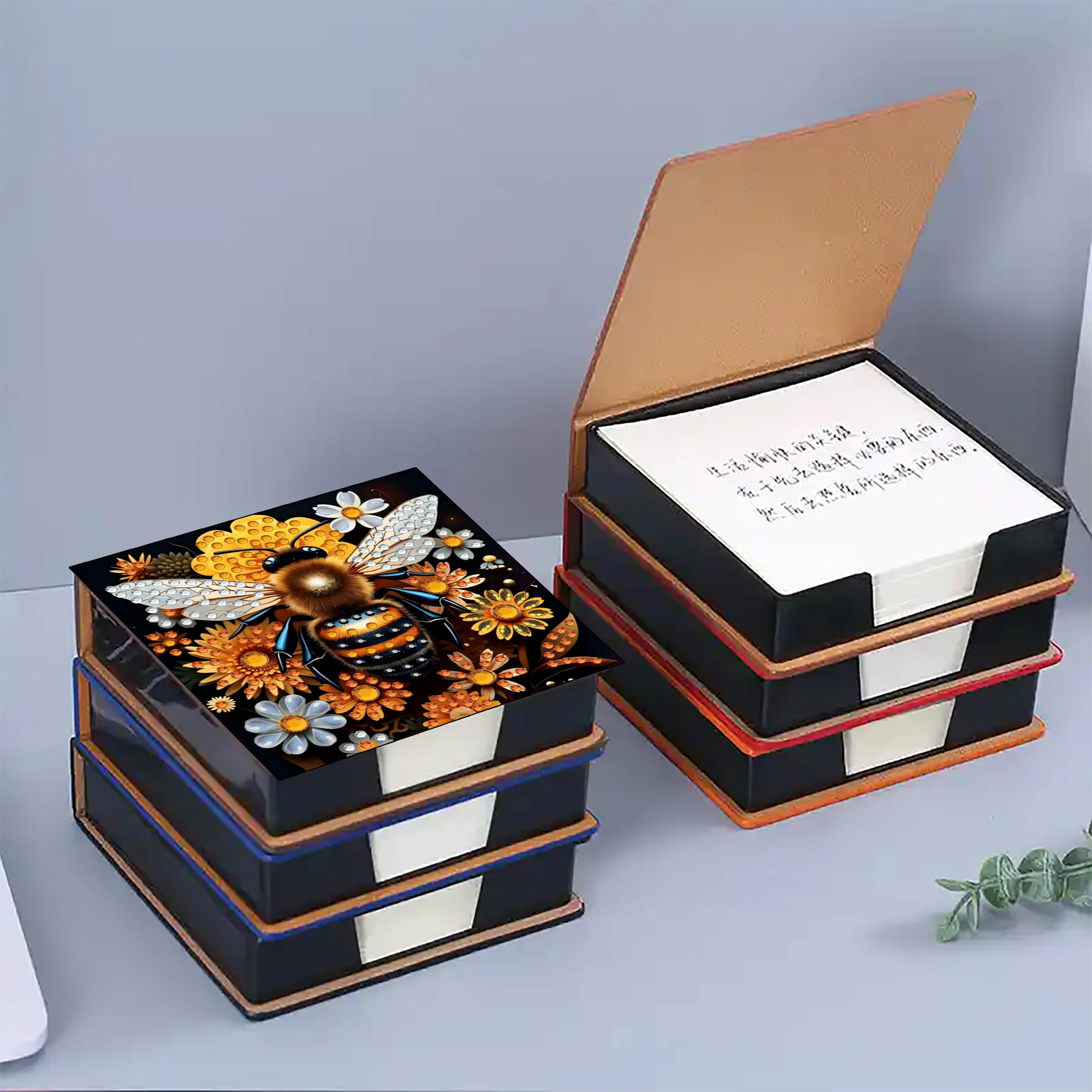 

1 дизайн с узором бабочки, сделай сам, алмазное искусство, сделай сам, нерегулярная инкрустация стразами, черная коробка для заметок из искусственной кожи - с 160