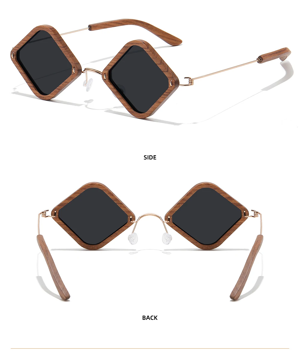 GM Holz-Sonnenbrille für Erwachsene, handgefertigt aus brasilianischem Palisanderholz, polarisierte Gläser mit Spiegelbeschichtung, Brillen mit Geschenkbox 2105 – Detail 9