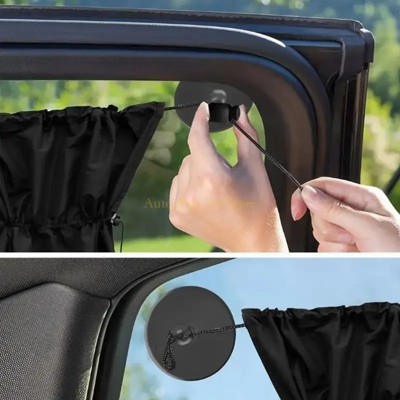 

J0MA 2pcs adjustment Car Window Sunshades with Protections Privacy Curtain Baby Friendly Car Side Sun Shades for Baby Children