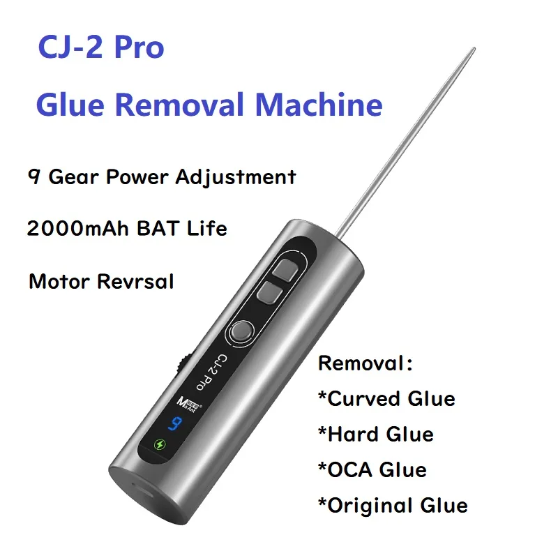 

CJ - 2 Pro Glue Removal Machine: 9 - Gear Power, Motor Reversal, Long - Lasting Battery for Various Glues