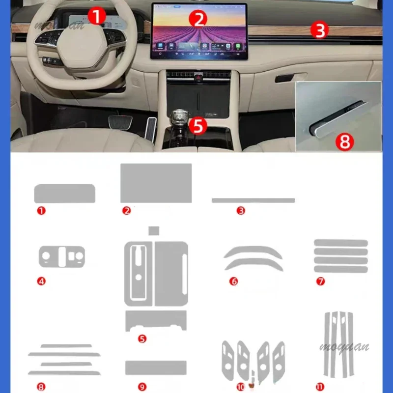 Película protectora de TPU para navegación GPS AITO M7 2023 2022, filM protector de pantalla táctil para tablero