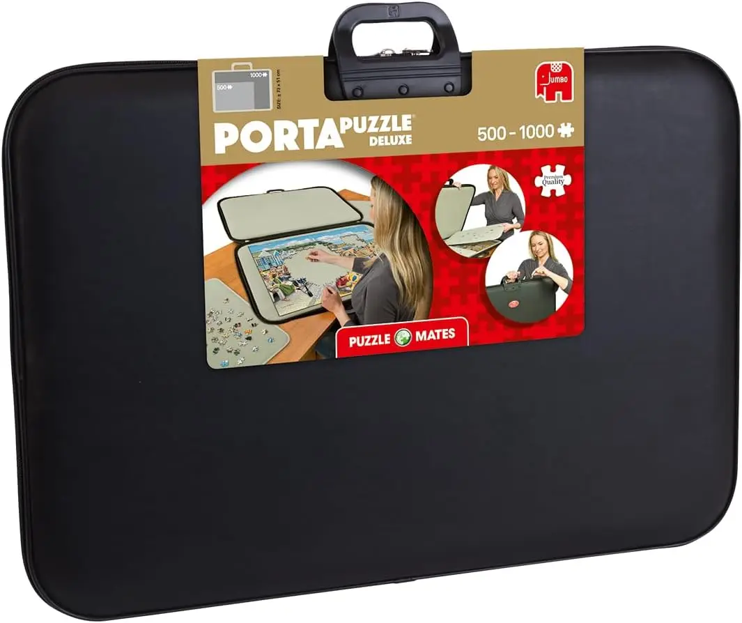 Jumbo Puzzle Mates Portapuzzle Deluxe, 1000 Piece Jigsaw Storage Board Case, Accessories
