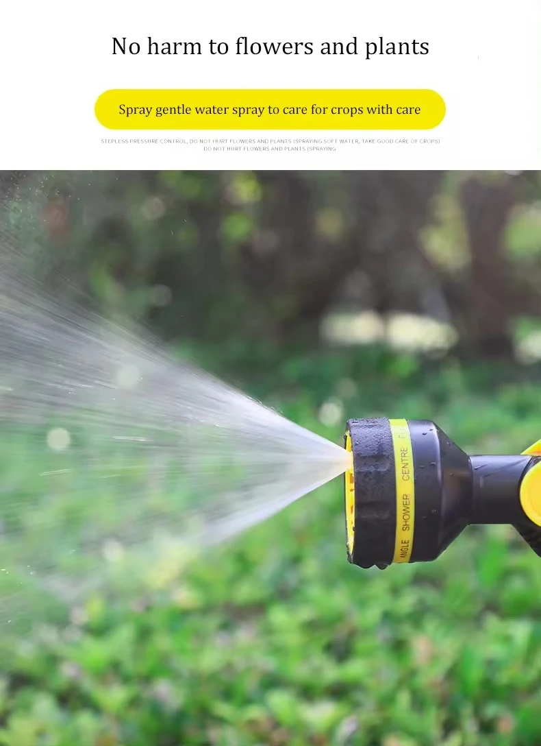 Pistola de lavado a presión multifuncional portátil, 10 modos, aspersor de jardín, pistola de agua de alta presión pesad