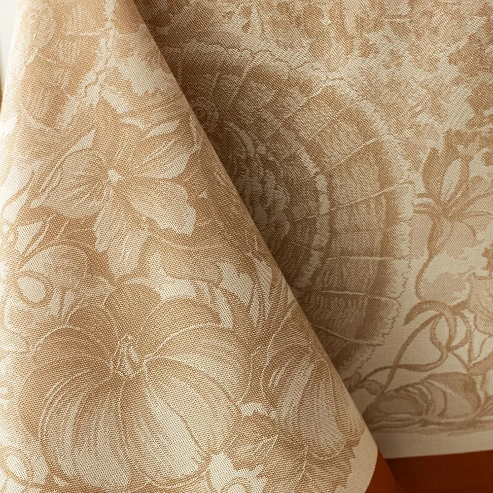 Benson Mills Harvest Heavyweight Engineered Jacquard Fabric Tablecloth, Autumn and Thanksgiving Decor