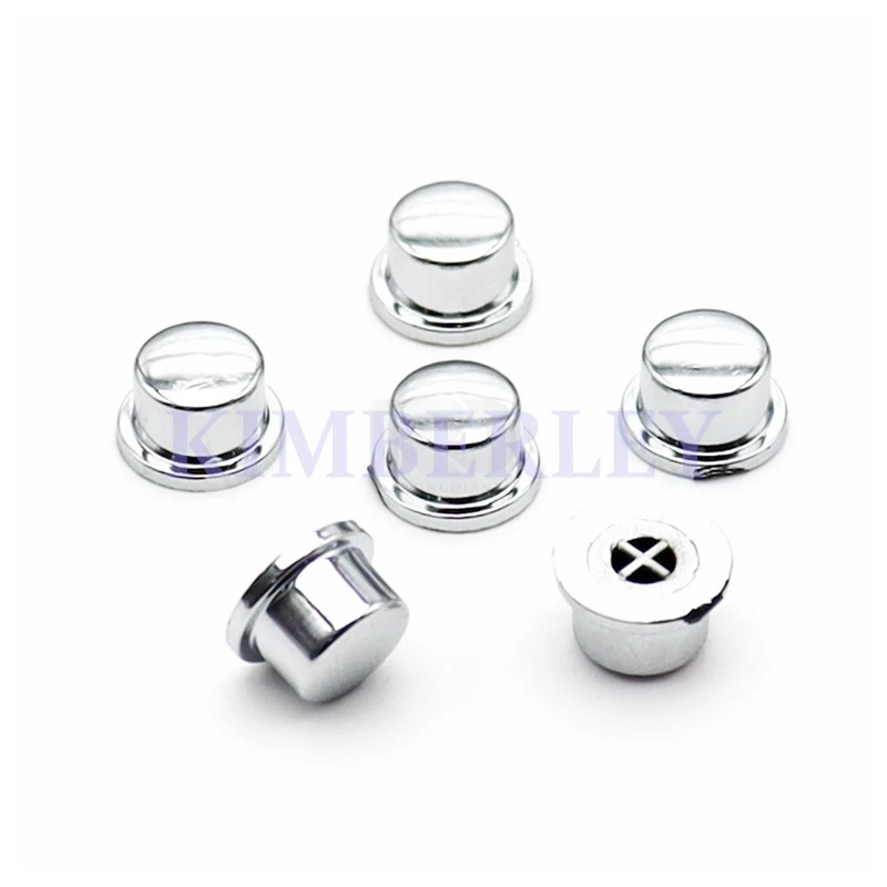 20PCS Electroplated Button Cap Flat Bottom Cross quasi-solid Touch Switch Button Cap Plastic Button Cap For The Power Switch