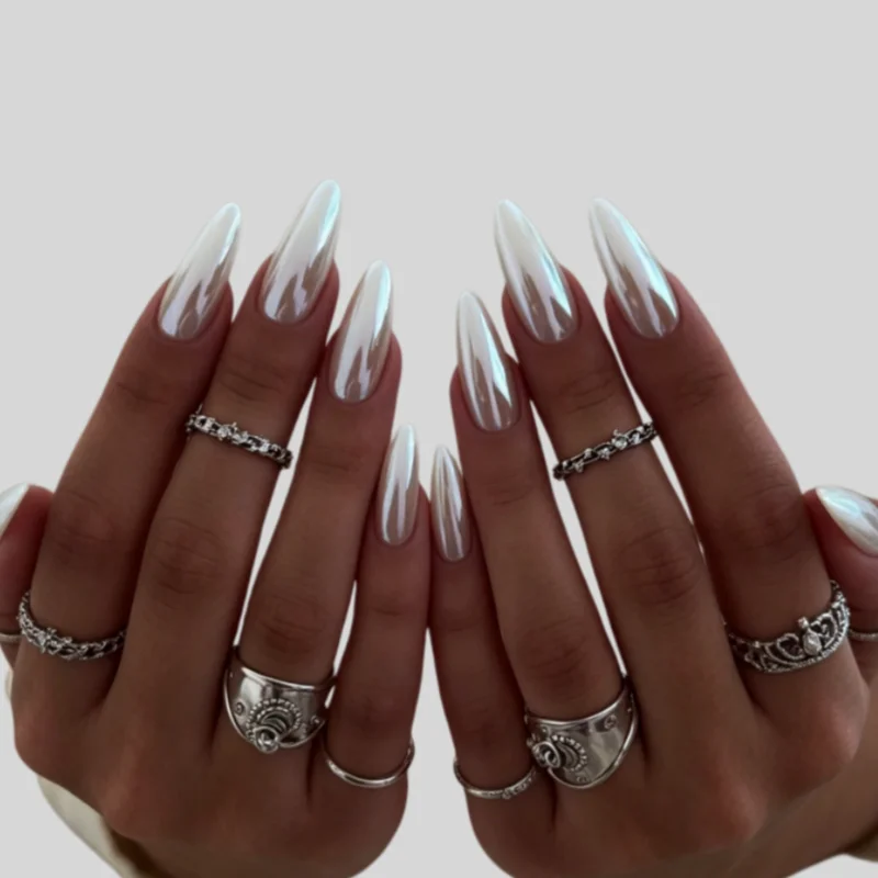 

24Pcs False Nails Simple Coated Solid-color Almond-shaped Short Press-on High-quality Nail Tips—perfect As A Gift for Girls