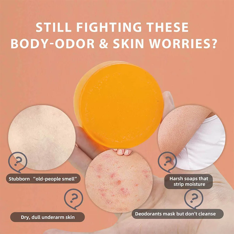 صابون البرسيمون الياباني ماركة صابون مزيل عرق الجسم الطبيعي اللطيف مناسب لجميع أنواع البشرة صابون تنظيف مرطب #3