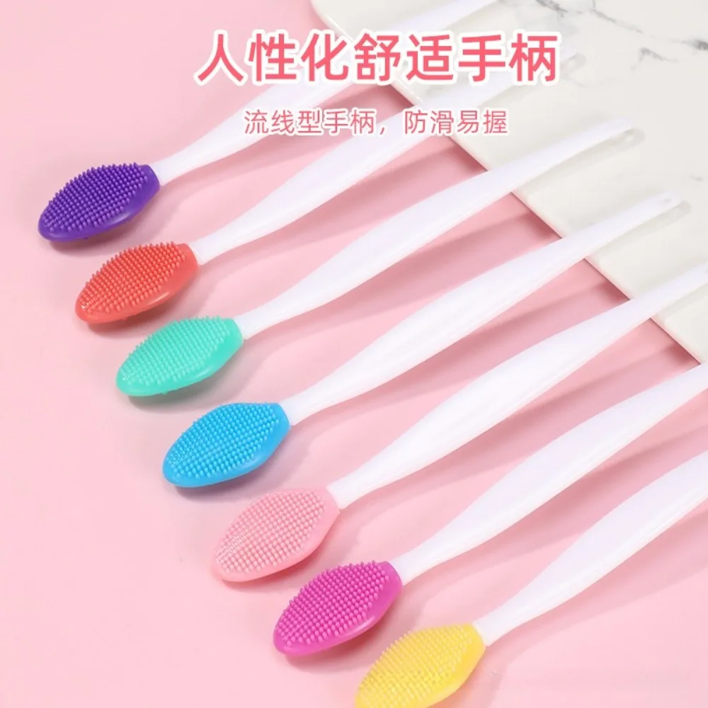 1/5 قطعة العناية بالبشرة الجمال سيليكون فرشاة وجه التقشير تنظيف الوجه فرك الأنف فرشاة إزالة الرؤوس السوداء على الوجهين فرش