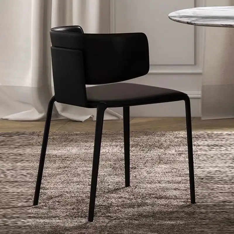 

Italian Light Luxury Designer Dining Chair Model Room Dressing Table Modern Simple Home Restaurant Minimalist Backrest Chair
