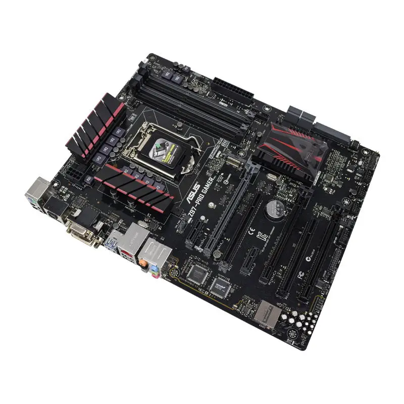 ASUS-Z97 Placa-mãe PRO GAMER, 1150 DDR3, Core i7, 4790K, i5 4670K Cpus, Intel Z97, PCI-E 3.0, 32GB, ATX, M.2, SATA3, 6 × USB 3.0