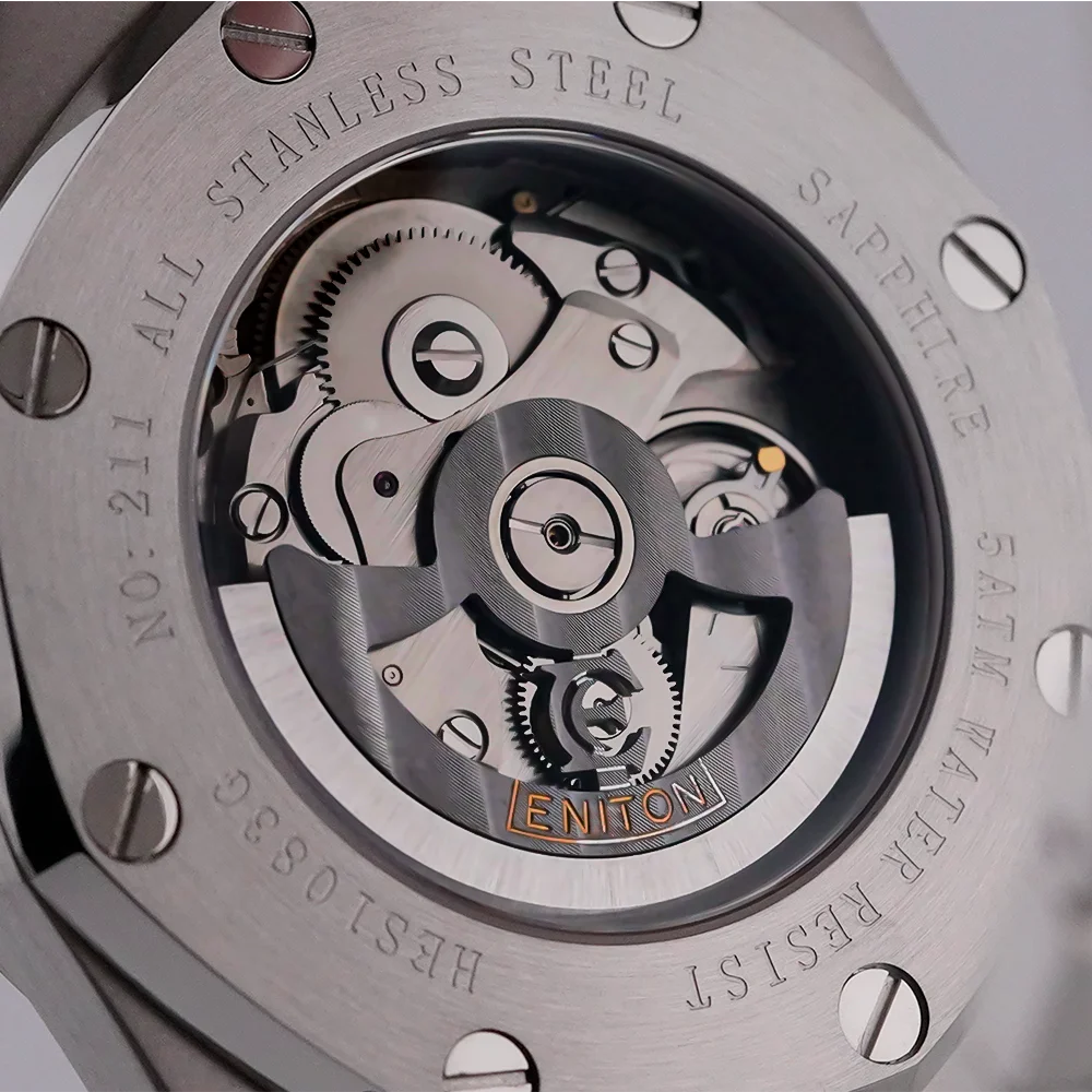 Reloj de lujo ENITON NH35 de 41mm para hombre, reloj automático de moda de negocios para hombre, reloj con luz nocturna para hombre, reloj automático resistente al agua para hombre