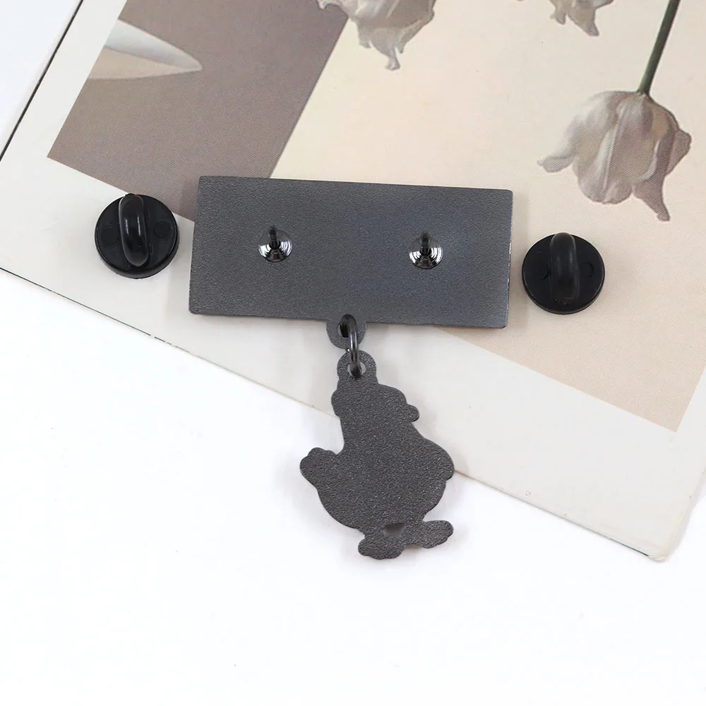Lustiger Hühner-Spiel-Emaille-Pin: „Don't Look At The Chicken“-Brosche, Game Over Meme Abzeichen, Cartoon-Tier-Reversnadel, witziges Geschenk für Fans – Detail 9