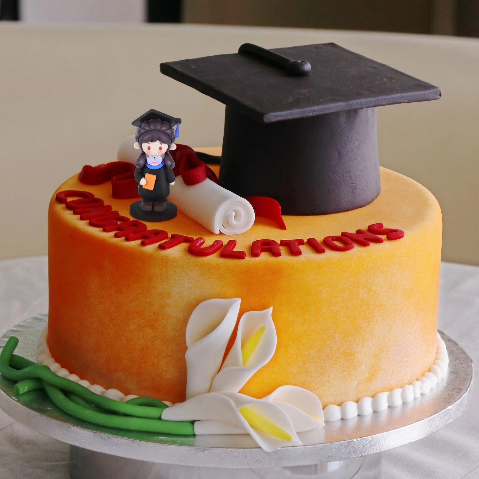

1pc Cake Topper Graduation Decorations For School Party Cake Decoration Nurse Doctor Diploma Cap Congrats Ornament
