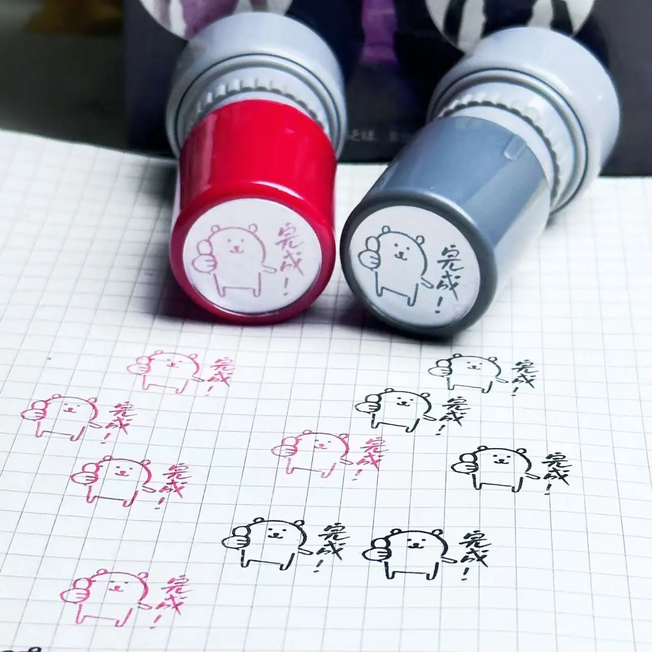 Chiikawa Joke Bear Reward Stamp Cute Bear Thumbs‑Up Pattern Student Encouragement Rubber Stamp Anime Collectible Gift For Fans