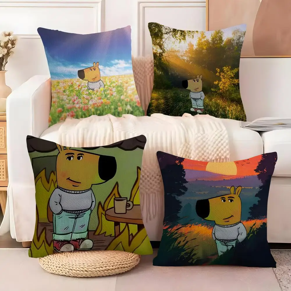 I'm Just A C-Chill Guy Cushion Cover  Plush Fabric Soft Double Sided Print Sofa Cushion Cover Throw Pillow Covers