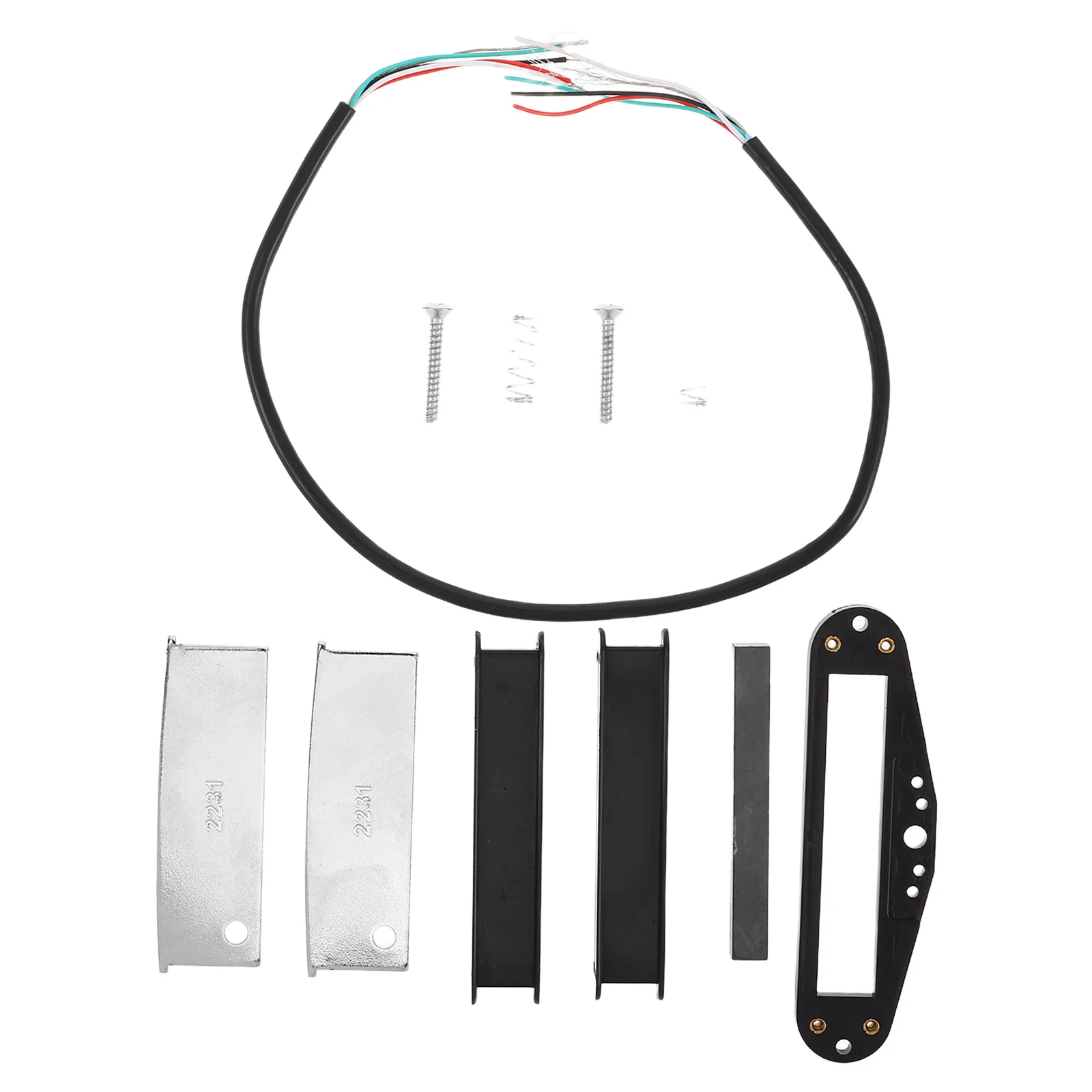 

1Set Humbucker Pickup Electric Guitar Black Acoustic Pickup Kit DIY Replacement Clear Sound Signal Stability for Instrument