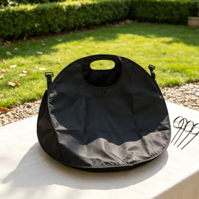 Replacement Collection Bag For Leaf Blower Oval Connector With 4 Fastening Straps Oxford Yard Debris Storage Pouch Garden Clean