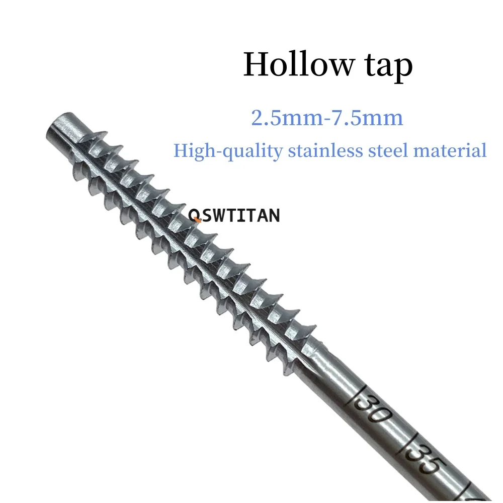 Stainless Steel T-Handle Cannulated Tap Bone Screw Tapping Surgical Instruments Orthopedic Surgical Tool Hollow Tap