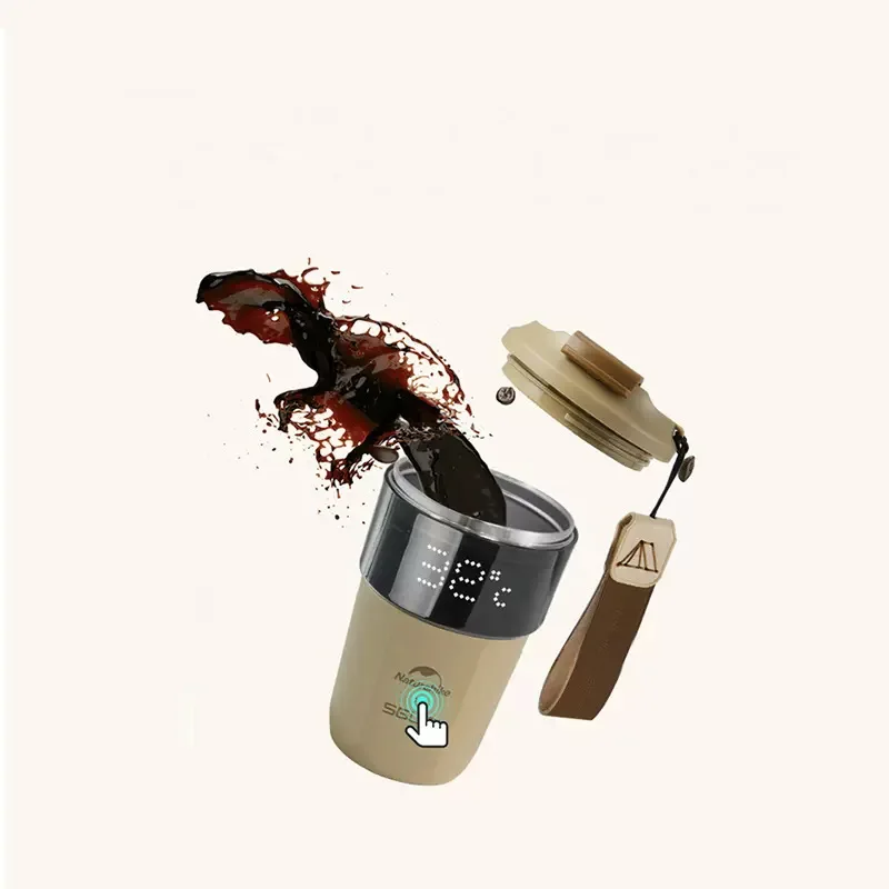 Imagem -02 - Naturehike-caneca de Café Portátil com Tela Inteligente Copo de Isolamento de Aço Inoxidável 316 Xícara de Chá ao ar Livre Controle App Chá c 350ml