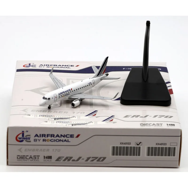 Xx40122 Gelegeerd Verzamelvliegtuig Cadeau Jc Wings 1:400 Air France Regionaal Embraer 170lr Diecast Vliegtuig Model F-HBXK Met Standaard