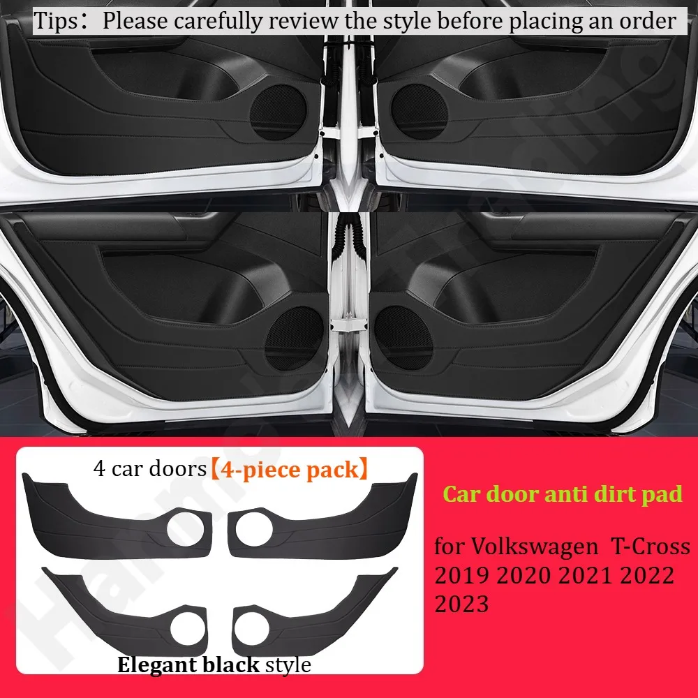 لفولكس واجن T-Roc/id.3/id.4x/id4-crozz/بورا/T-Cross 2017 ~ 2026 باب السيارة وسادة مضادة للركلة/وسادة حماية لوحة الباب #6