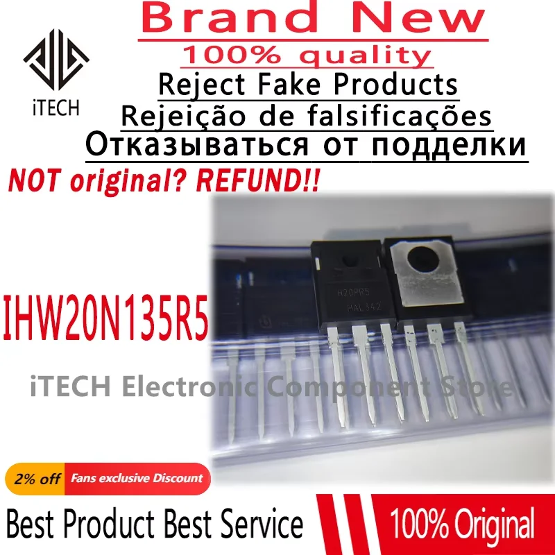 10pcs/lot Original H20PR5 IHW20N135R5 TO-247 40A 1350V New and Genuine Transistor In Stock Free Shipping