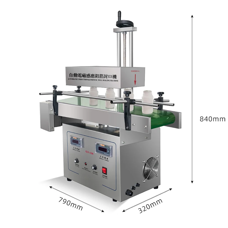 Aluminum Foil Sealing Machine Automatic Continuous Electromagnetic Induction Sealer for Plastic Bottle Jar Lid