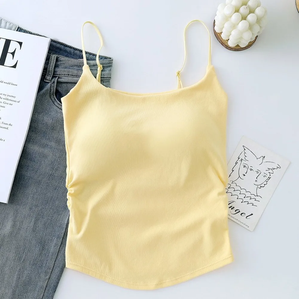 

Sweet Sleeveless Suspender Vest Slim With Padded Cups Camisole Underwear Vest Corset Sports Activities