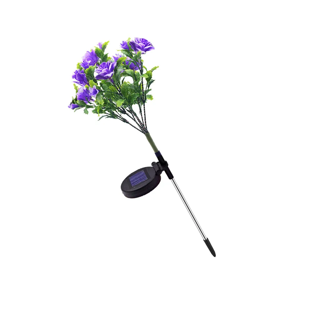 

Carnation Solar Light Lantern Lamp Powered Flowers Stainless Steel Pipe Garden outside Lights